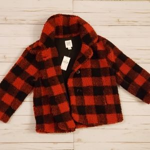 Girls Gap buffalo plaid jacket / coat XS 4t - 5t